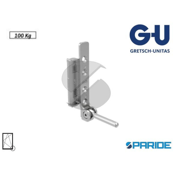 SUPPORTO CERNIERA 100KG UNI-JET M6\12 B18 DX GU PER LEGNO