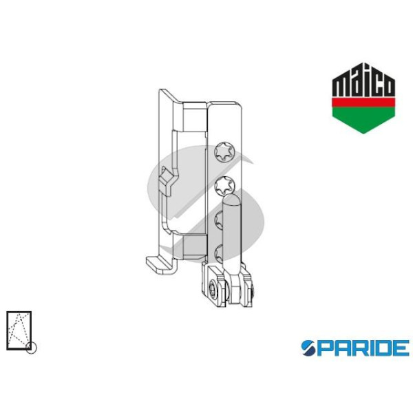 SUPPORTO CERNIERA 12\18 DESTRO 54690 MAICO IN APPO...