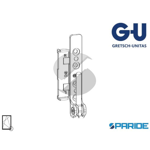 SUPPORTO CERNIERA 130KG UNI-JET M6\12 B18 SX GU PER LEGNO