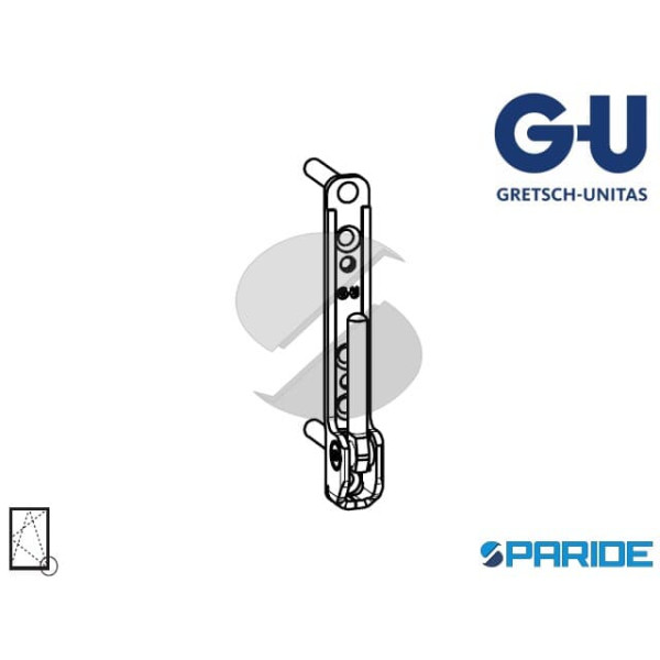 SUPPORTO CERNIERA 6X30 MM 150 KG UNI-JET D 6-32282-30-0-1 GU INTERASSE 9-13 MM