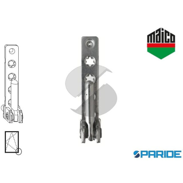 SUPPORTO CERNIERA PVC 52484 CON PERNI L 7X23 MM MAICO