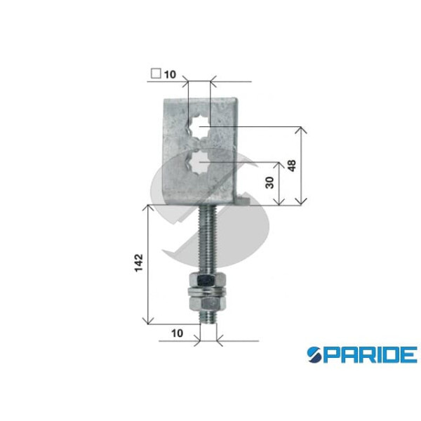 SUPPORTO DOPPIO FORO STELLA Q10 REGISTRABILE M10