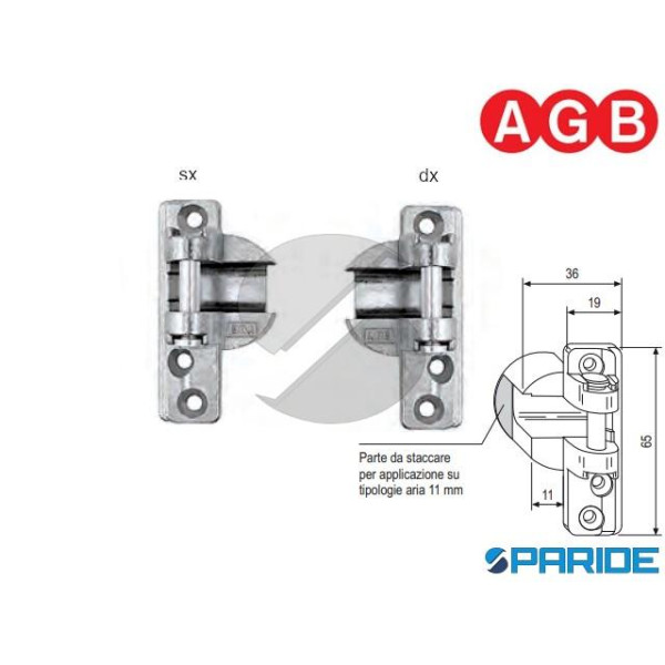 SUPPORTO FORBICE D 34X20 A12 B18/20 DX A400410601 ...