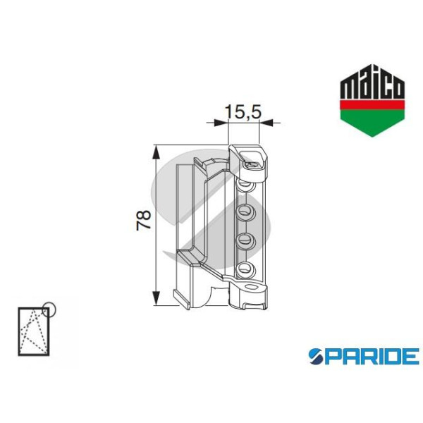 SUPPORTO FORBICE M-M 4/18-9 SINISTRO 202542 MAICO ...