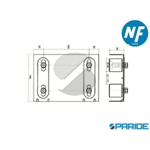 SUPPORTO SUPERIORE 153 2 REGOLABILE CON 4 RULLI GUIDA IN NYLON NOVA-FERR