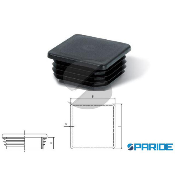 TAPPO ALETTATO QUADRO 25X25 CAP25TQ