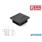 TAPPO ALETTATO QUADRO 40X40 NERO GAMM SP 1-3 MM