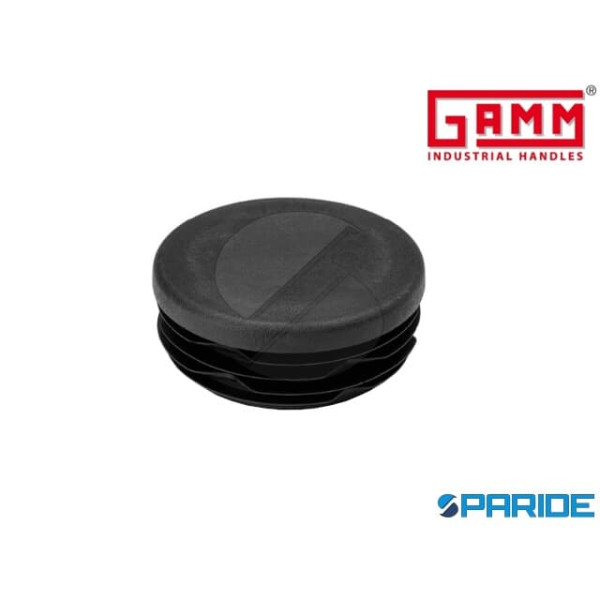 4 Tappi Alettati Rotondi Da 50 Mm In PE Nero – Per Tubi Spessore 1,2-2,5 Mm, Resistenti Ai Raggi UV E Agli Agenti Atmosferici