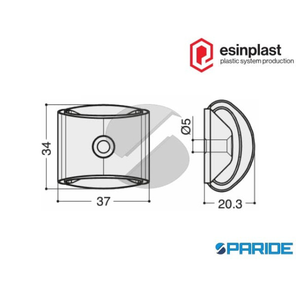 TAPPO AMMORTIZZATORE PER SCURI IN POLIAMMIDE ESINPLAST