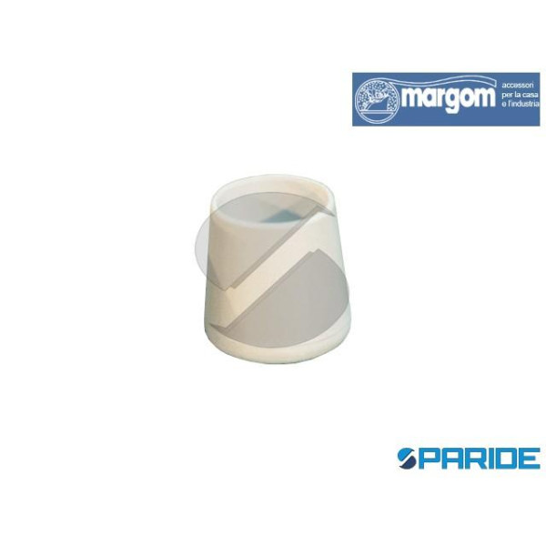 TAPPO CONICO D 22 MM IN PVC BIANCO