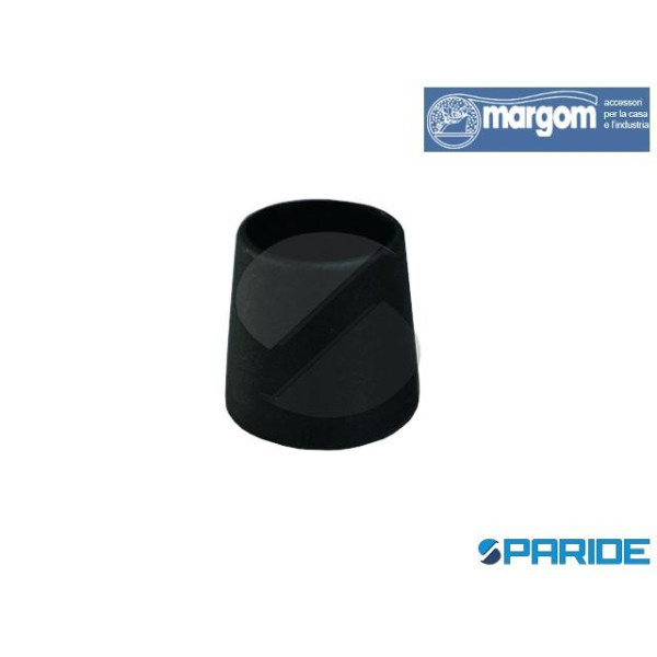 TAPPO CONICO D 26 MM IN PVC NERO