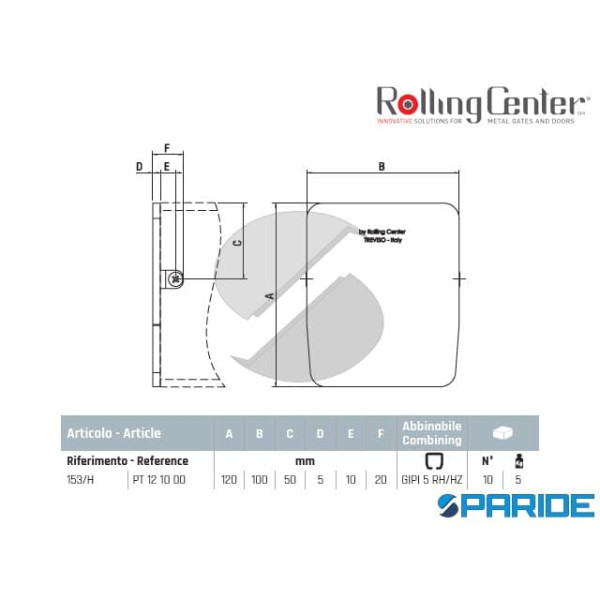 TAPPO IN ACCIAIO 153H PER GUIDA GIPI4RH ROLLIN CENTER