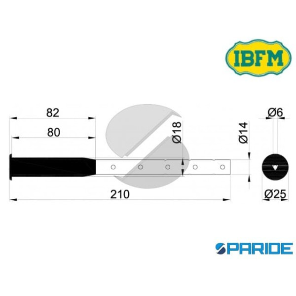 TASSELLO PER CAPPOTTO D 6 MM 638TC IBFM PER FERMASCURI