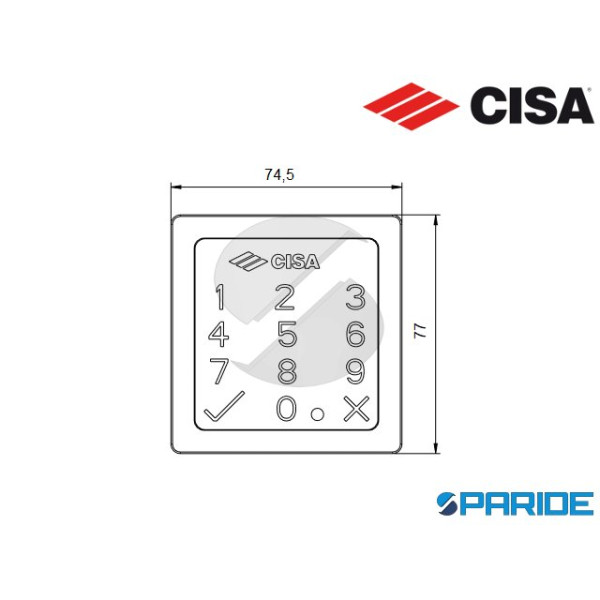 TASTIERA ESTERNA 06525 75 0 B1 CROMO SATINATO CISA