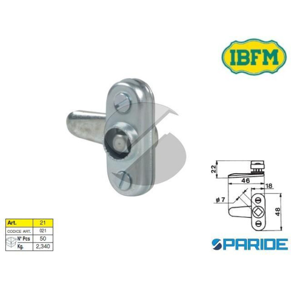 TAVELLINO PER SPORTELLI 021 FERRO GAS METANO IBFM