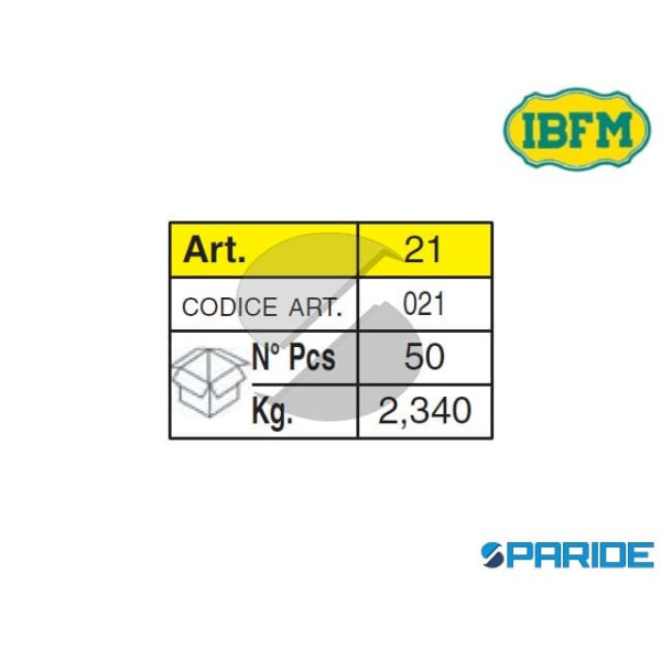 TAVELLINO PER SPORTELLI 021 FERRO GAS METANO IBFM