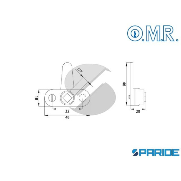 TAVELLINO PER SPORTELLI QUADRO 7 162150 OMR