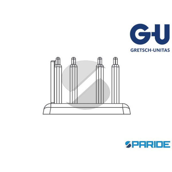 TERMINALE A LAMELLE PARA ARIA E ACQUA H-00490-06-0-1 GU 2 PEZZI