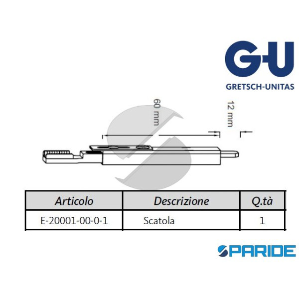 TERMINALE SUPERIORE SOLO SCATOLA E-20001 GU