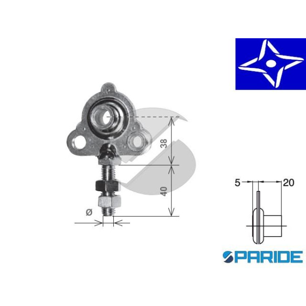 TESTINA A SFERE 5+20 FERMO RIDUTTORE M10 PER TAPPA...