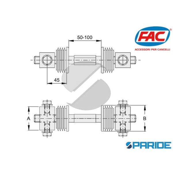 TIRANTE DI REGISTRAZIONE VD1700 80X80 FAC