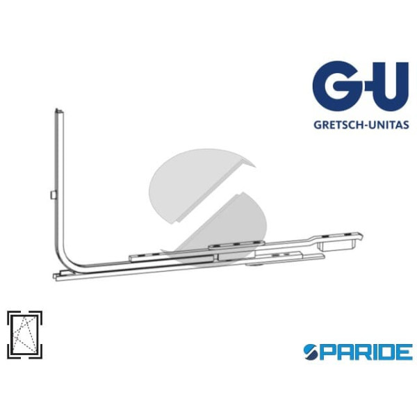 TRASMISSIONE ANGOLARE SENZA NOTTOLINI 6-24502-01-0-1 GU PER ANTA RIBALTA