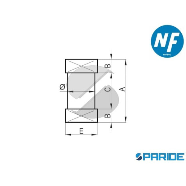 TRONCHETTO DI GIUNZIONE 891 2 A SALDARE PER CARDINI NOVA-FERR