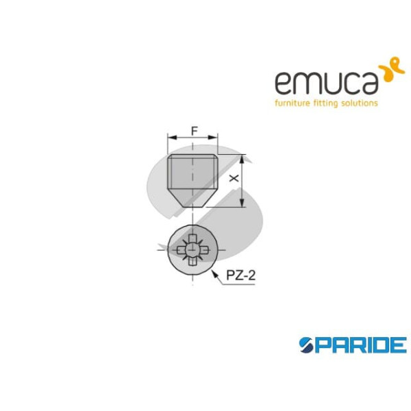 VITE A CONO 8,5X8MA 8146205 ZAMA PER MOBILI IN LEGNO EMUCA