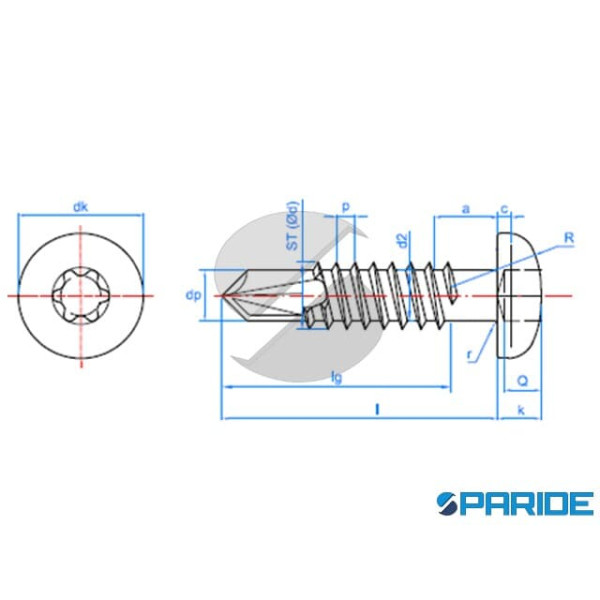 VITE AUTOPERFORANTE TC 4,2X32 MM PH2 NERA PER PVC DIN 7504-N