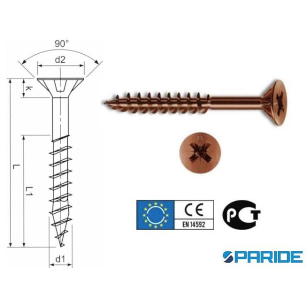 VITE TPS P\FILETTO BRONZATA 4X40 TRUCIOLARE