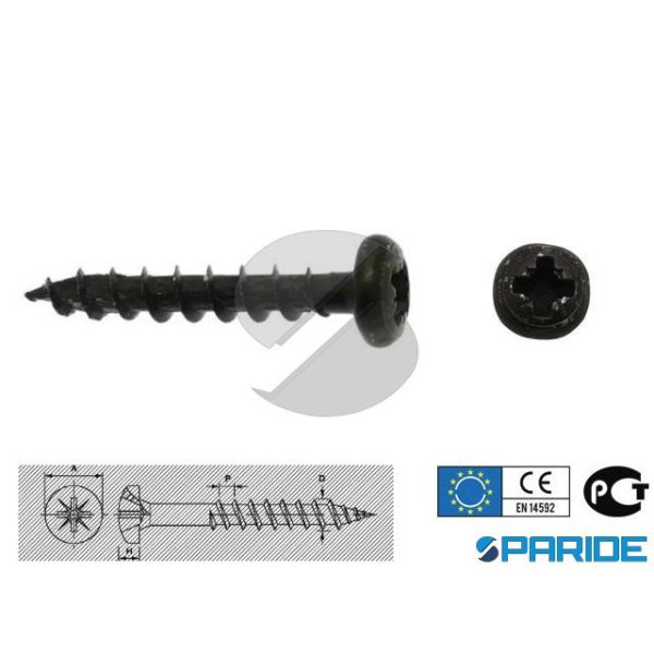 VITE TRUCIOLARE TC NERA 4X40 PZ PER LEGNO