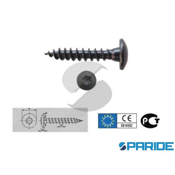 VITE TRUCIOLARE TMT NERA 6X45 TX PER LEGNO