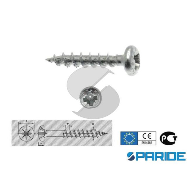 VITE TRUCIOLARE TMT ZINCATA 5,5X40 TX PER LEGNO