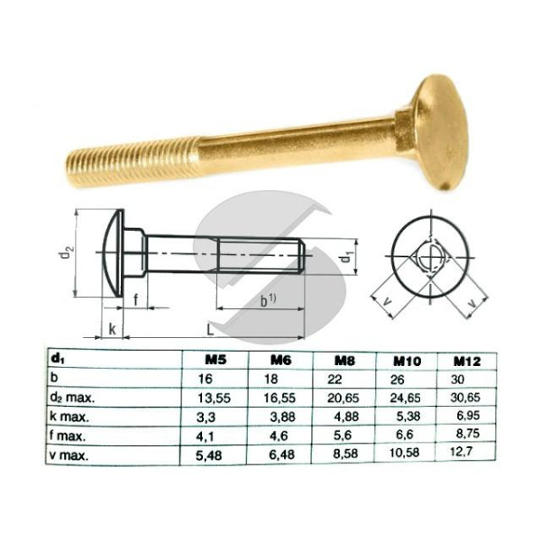 VITE TTDE OTTONE M5X45 UNI 5732 PER LEGNO