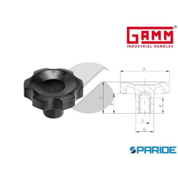 VOLANTINO FEMMINA A SEI LOBI M10X50 LB\50