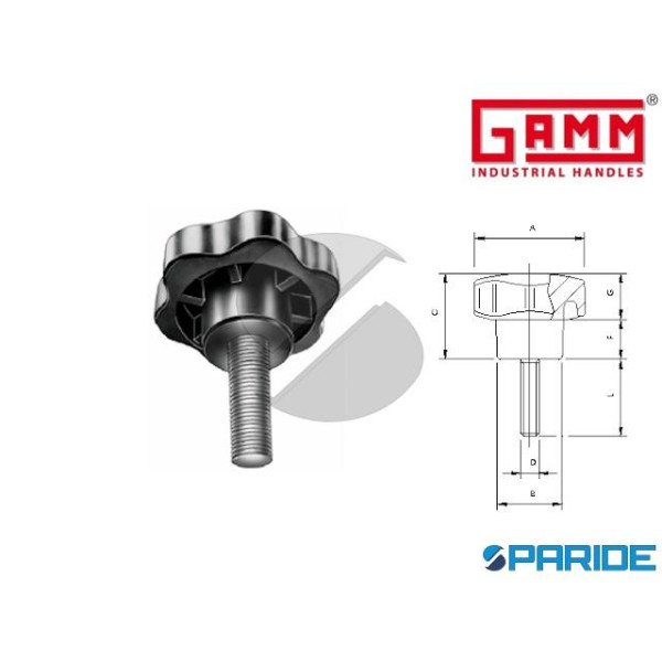 VOLANTINO MASCHIO A SEI LOBI M10X30 VP\40