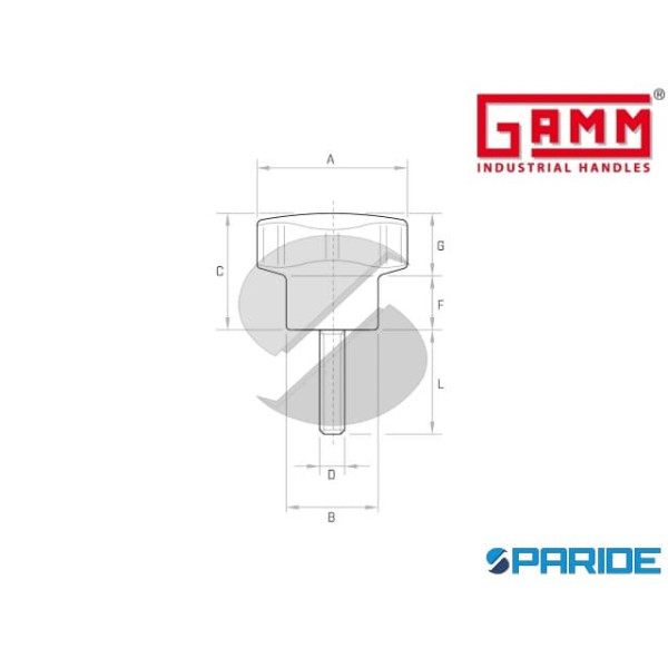 VOLANTINO MASCHIO A SEI LOBI M10X50 VP\50 GAMM