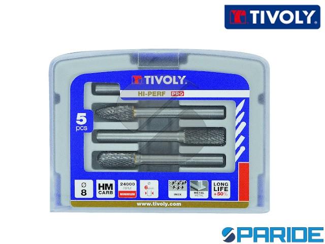 Tivoly Set Frese Per Fresatrice A Scanalatura Dritta 4-6-8 Mm: 2 Taglienti Rettificati Diamante, Coda 8mm