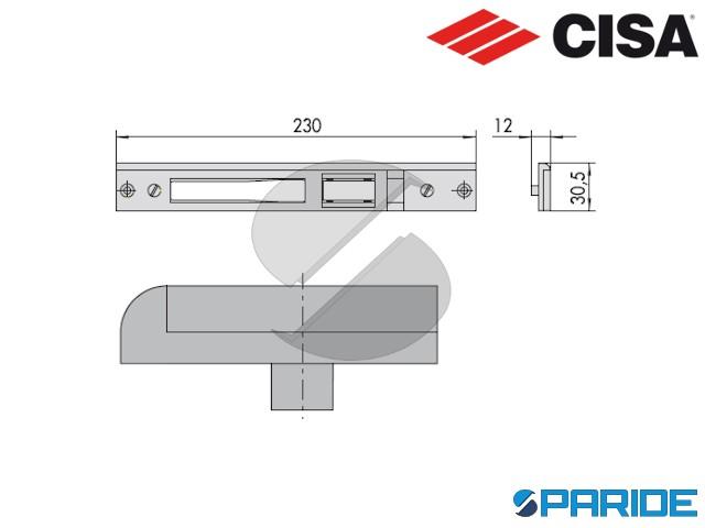 CONTROPIASTRA IN NYLON 06287 12 0 CISA | Paride Ferramenta - 10
