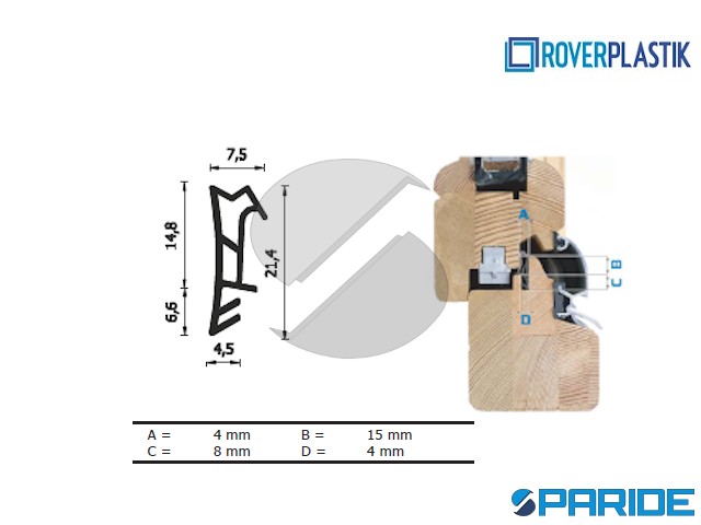 Guarnizione Per Serramento Battuta 10 Mm Con Bordo - Foto 7