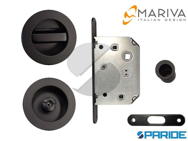 Serratura A Gancio Con Pomolo Bianco - Per Porte A Soffietto, Completa Di Chiave E Viti - Foto 6