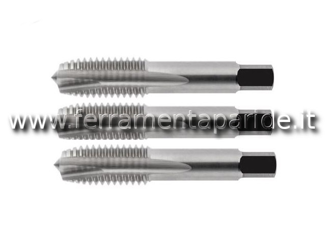Set Di 3 Maschi A Mano HSS M3 X 0,5 Per Filettatura Sinistrorsa, DIN352, Alta Qualità, Preforatore, Medio E Finitore