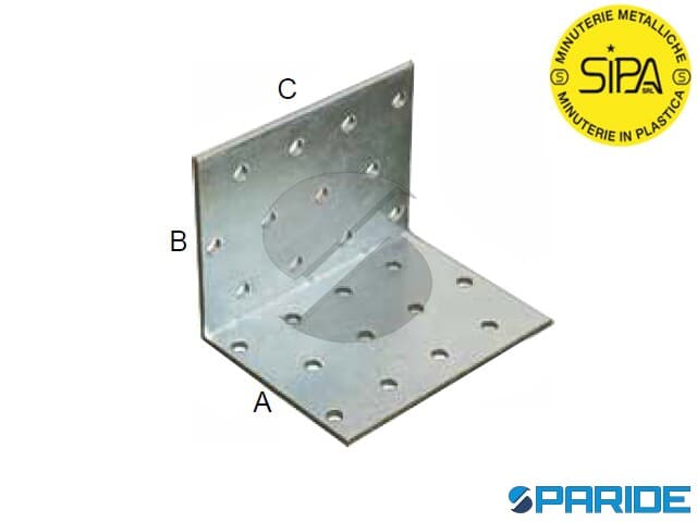 Brackit Assortimento di 180 staffe angolari e piastre piatte, incluse