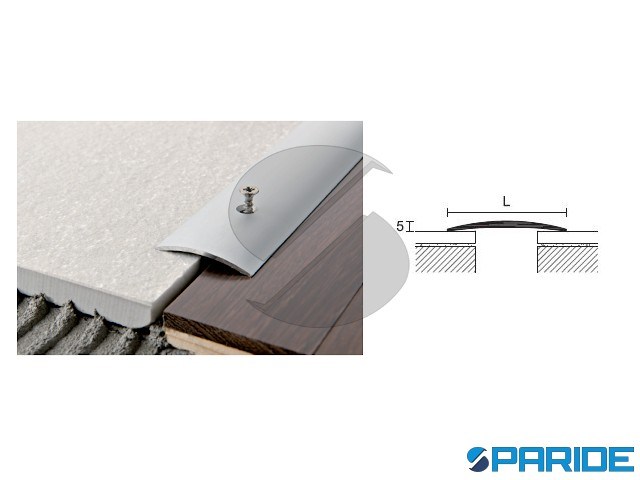 Coprisoglia In Alluminio Anodizzato Argento - Autoadesivo, 900x38 Mm, Alberts - Foto 6