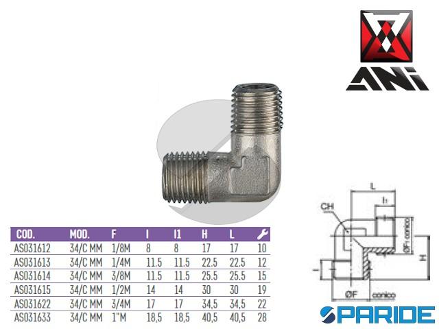 AMA – Raccordo Banjo Filettato Maschio 1/2” X Occhio 1/2” – Confezione Da 2 Pezzi - 2