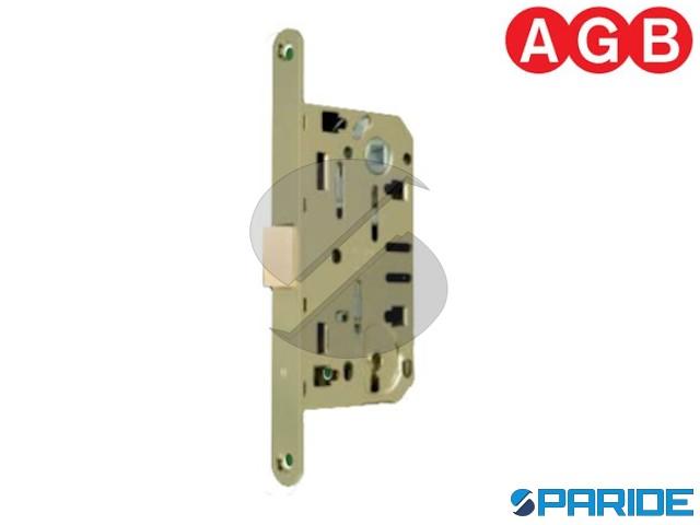 Serratura AGB CENTRO Con Scrocco - Bordo Tondo - Ottone/Cromo Satinato - Distanza 90 Mm - Foto 10