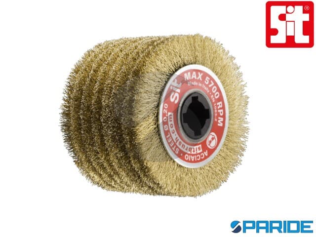 Spazzola Per Levigatrice A Filo Ondulato - 70 Mm Larghezza, Acciaio 0.3 Mm, Per Ferro E Legno - Foto 9