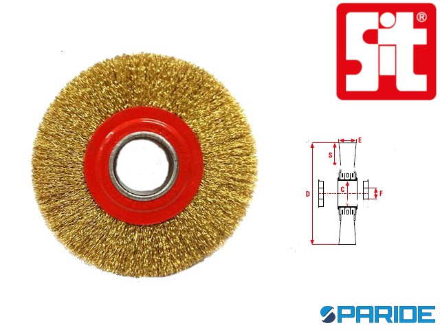 Spazzola Rotonda In Ferro 150mm Per Mola Elettrica - Con Adattatori, Per Pulizia Ruggine