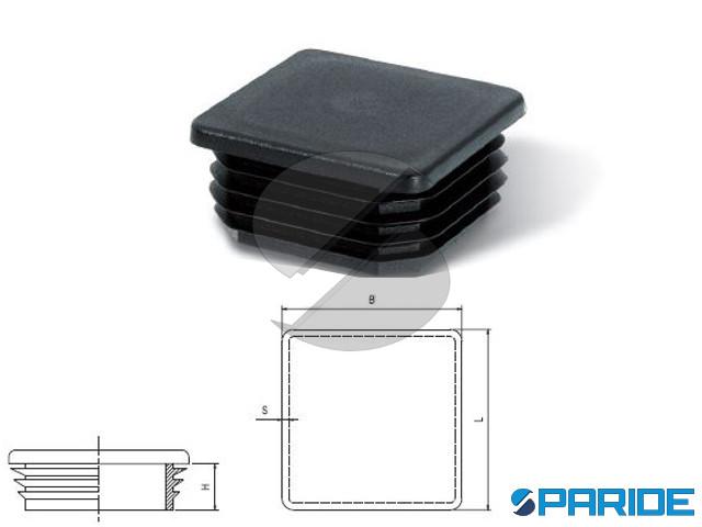Tappi Terminali Tubi Tappi Terminali Per Tubo Quadrato 40x40mm - 5 Pezzi Grigi | Con Lamelle Per Fissaggio Sicuro Polietilene Uv Resistente - Foto 7