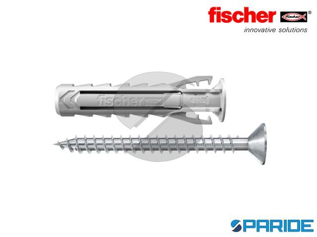 Vite Per Terrazza Fischer PowerFast A2 – 5x60 Mm, Testa Svasata E Intaglio A Stella, Acciaio Inox, Per Sottostrutture In Legno